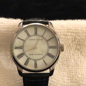 Anne Klein Leather Strap Watch